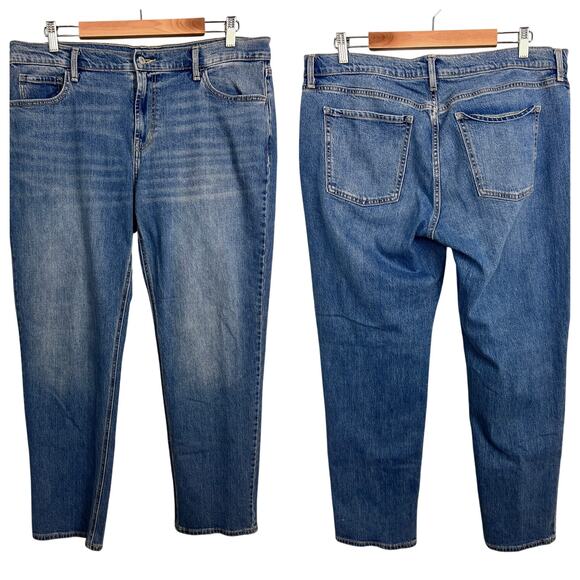 Old Navy Women's 14 Wow Boyfriend Jeans Mid Rise Stretch Ankle‎ Relaxed Casual - Picture 1 of 9